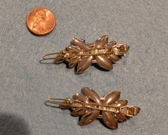 Hair CLips Floral Rhinestone Barrette Hair Clips , 1PCS #667