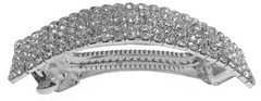 Set of 5 Vintage Crystal Bar Barrettes Sparkly Bridal Thick Hair Hairclip 0004-5