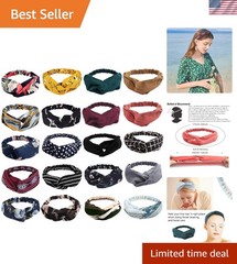 Perfect Gift: Elegant 20-Pack Knotted Floral Headbands for Women – Anytime Style