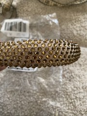 J Crew Khaki Crystal Rhinestone Studded Headband NWT NEW!