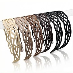 Lattice Design Plastic Headbands for Women Girls, Neutral Color Nuetral color