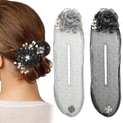 Big Camellia Flower Bun Makers – Hair Twister Accessories – Flexible