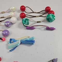 Vintage 80s 90s Huge Hair Barrettes Ties & Clips Mixed Lot Plastic & Metal Girls