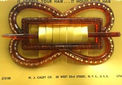 Vintage Hair Barrettes – Tortoise Shell Color Butterfly Slide Barrette