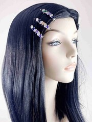 TRIANGLE MAGNETIC BARRETTE HAIR CLIP HAIRPIN made with SWAROVSKI CRYSTAL CZ12