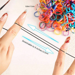 Hair Rubber Bands 500Pcs Small Mini Elastic Braids Plaits Girls Women Kids Set
