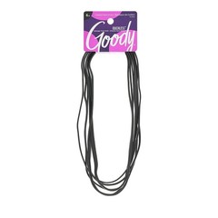 GOODY Women’s Ouchless Thin Hair Flat Narrow Headwrap, Black, 6 Count