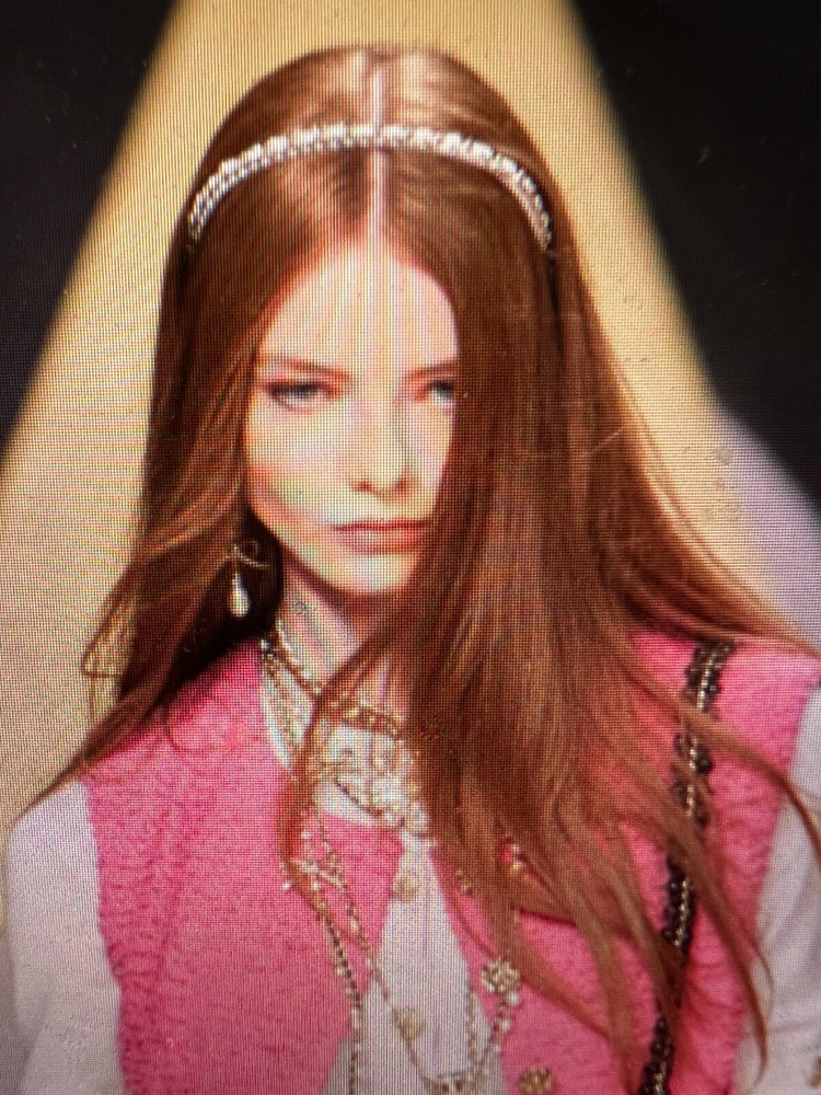 CHANEL 22S Classic Black Leather Gold Chain headband CC logo