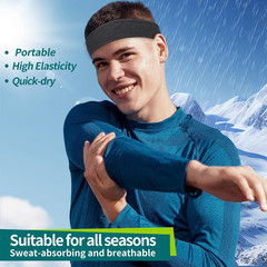 8 Pack Sport Headbands for Men & Women, Elastic Soft Fabric Non-Slip Hair Bands