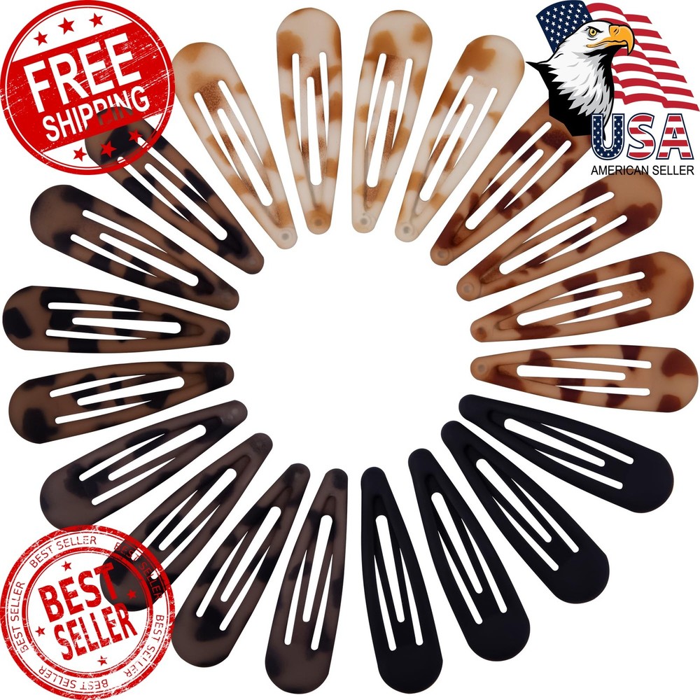 Cptots Snap Clips Matte Black Tort 20pc