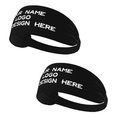 2pcs Custom Sport Workout Headbands for Men Women Add Your Own Text Logo