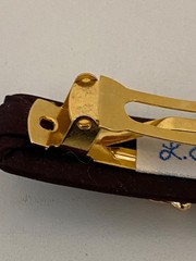 L. Erickson USA Silk Bit Volume Barrette Sable Brown 100% Silk Charmeuse Barette