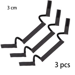 3 PCS Painless Headband Wig Edge Lace Frontal Elastic Band Hanger Black 3.0