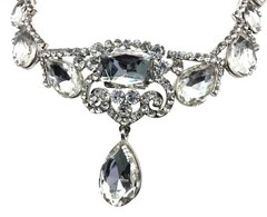 Crystal Rhinestone hair accessory Teardrop Pendant Comb Clasps wedding Formal