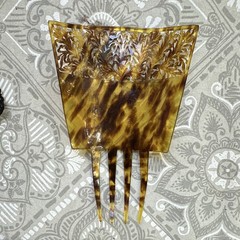 1PCS Decorative Plastic Hair Combs, Black Filigree & Hair Comp