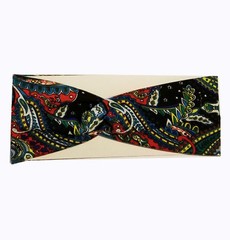 Paisley Twisted Stretch Yoga Sports Knotted Headwrap Headband HW1481
