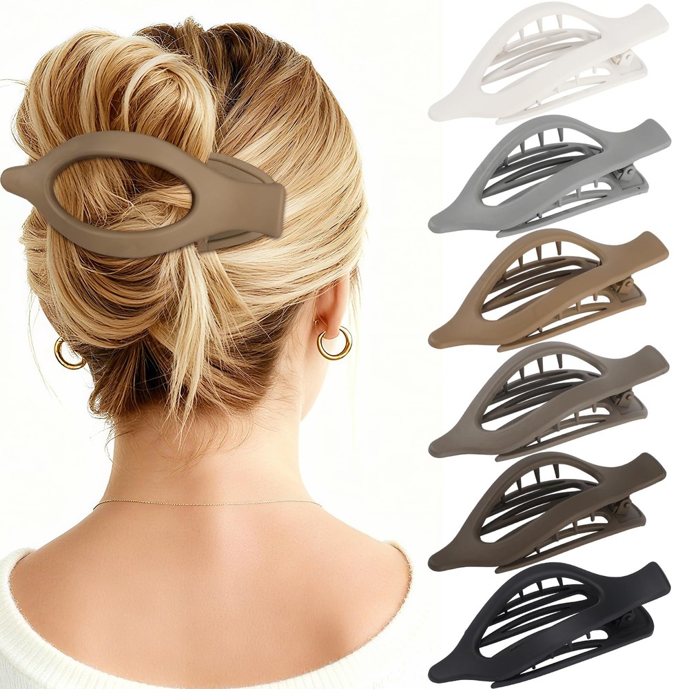 Flat Hair Clips for Women – 6 PCS French 1 Count (Pack of 6), Regular