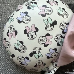 Disney Minnie Mouse Ears Headband Pink Bow Cream Patterned NWT Pastel Park Wear