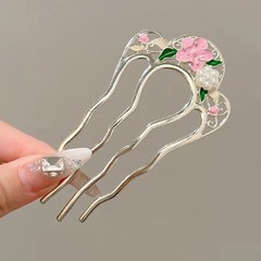 Metal U-Shaped Hair Sticks Combs Pearl Tassel Hair Fork Hair Clip Hairpins Women
