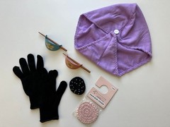 Womens Decorative Clips Ballet Bun Hair Pieces Shower Wrap Accessories Bundle