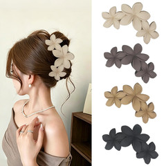 Hawaiian Plumeria Flower Hair Clips – 4 Pack Large Non-Slip Matte Claw Clips fo