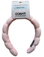 Conair Wash & Prep Spa Headband – Ultra Absorbent Microfiber – Pink