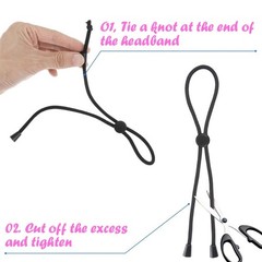 2-pack black adjustable satin hair ties for women’s African-style puffy braids.