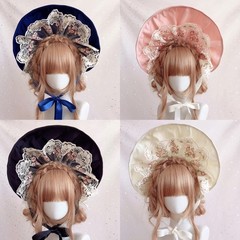 Lolitas Bonnet Hat Comfortable Light weight Hat Adjustable Courtly Styles Hat