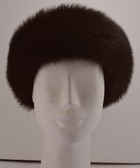 Real Dark Brown Fox Fur Headband New Manufactured in the US