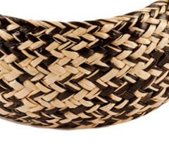 Two-Tone Designer Inspired Natural Raffia Headband Hair Band Fashion Accessory