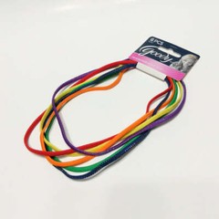 Goody Ouchless Elastic Headband 6 PCS Bright Blue Green Purple Orange Yellow Red