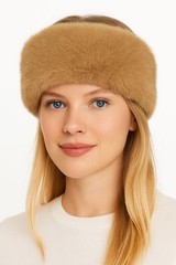 C.C Women Winter Warm Soft Faux Fur Solid Color Headwrap Winter Headband