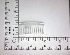 4 Combs x Good Hair Days Grip-Tuth® 1 3/4″ Clear Shorty Combs Made in USA 40162