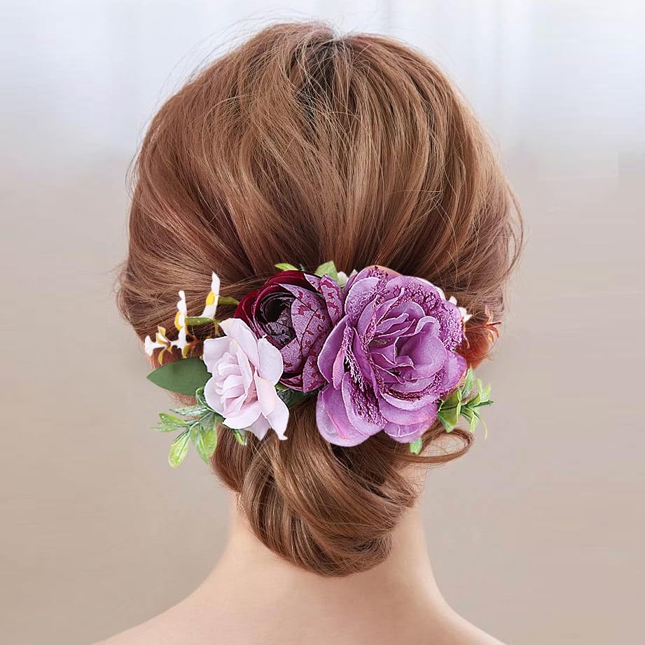 Flower Hair Clip for – Elegant Hair Accessory for Wedding, Party & Daily Wear…