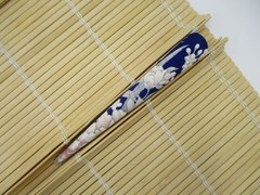 Kimono Hair Clip, Long Upcycled 130mm Metal Hair Accessory Pink Purple Floral