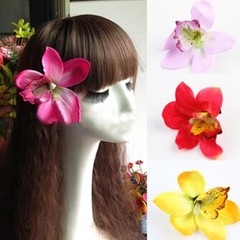 Soft Breathable Cloth Flower Hair Clip Light weight Orchids Shape Hair Clip
