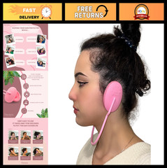 Waterproof Ear Covers for Shower & Hair Dye – Reusable Silicone Ear Protectors –