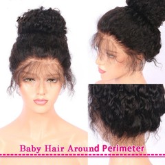 Brazilian Human Hair Lace Front Wigs For Black Women Short Curly Wigs 130% ##