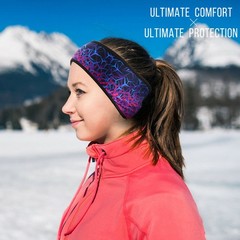 Women Men Ear Warmer Hair Band Warm Head Fleece Lined Headband Winter Wrap