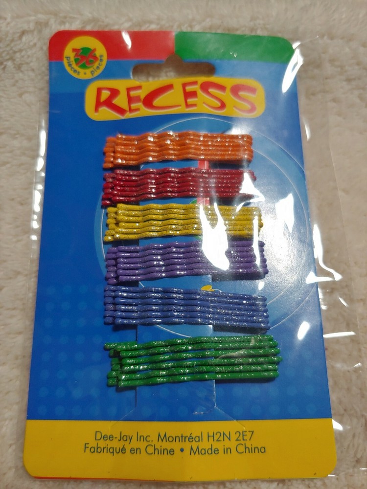RAINBOW Hair Bobby Pins Tips 36 pc Red Orange Yellow Blue Purple Green