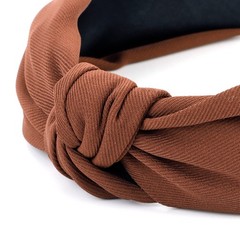 4 Pack Knotted Headbands for Women, Wide Twist Fabric Hairbands, Solid Color …