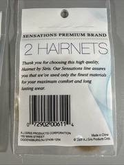 Lot Of 3 Sensations Premium Brand Large Light Brown Hairnets by Siris Packs Of 2
