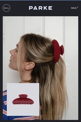 PARKE Red Sail Solid Hair Clip for Women Casual Everyday coastal drop