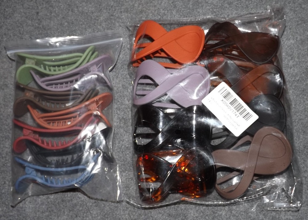 Large Medium – Thick Hair Clamp Duckbill Accessories – Lot 15 Clips – GIFTS NEW!