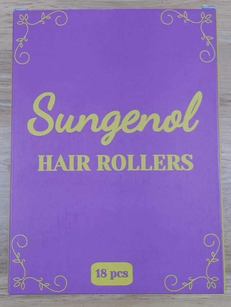 Hair Rollers Curly 18 Piece Nylon Fiber 3 Sizes Brand New In Box Sungenol