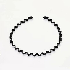 6 PCS Metal Hair Headband Wave Style Hoop Band Comb Sports Hairband Men Women