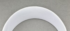 Coral White fabric headband 1 5/8″ wide hair band accessory scrunched fabric
