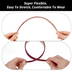Sorcristy Burgundy Satin Headbands for Women 1 Count (Pack of 1),