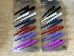 New Hair Clip Clamp Metal Alligator 6 Color 24 Clips 2 1/4Inches