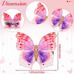 18 Pieces Glitter Butterfly Hair Clips for Girls Teens Women Hair Accessories…